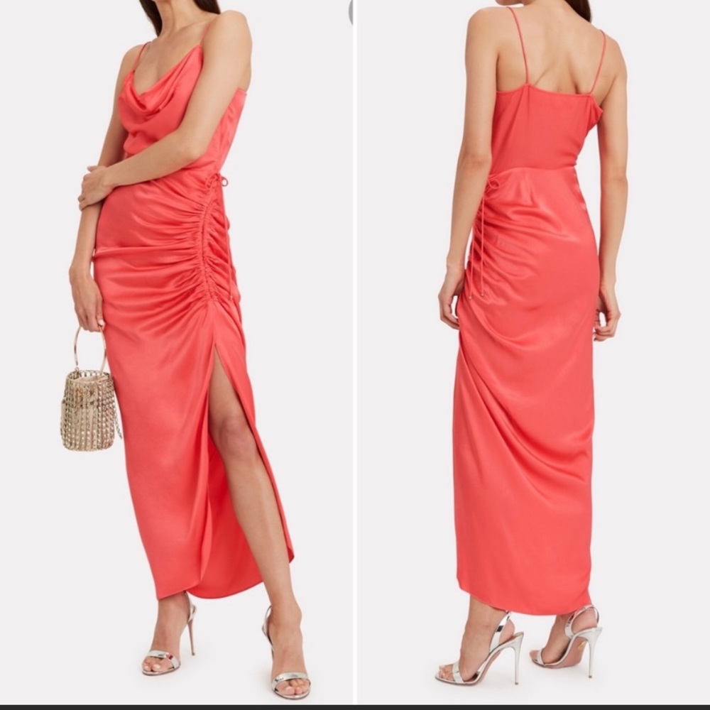 Veronica Beard natasha satin draped dress